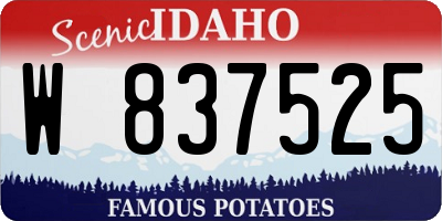 ID license plate W837525