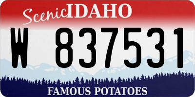 ID license plate W837531
