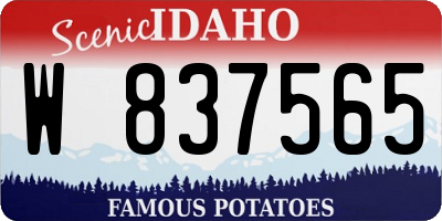 ID license plate W837565
