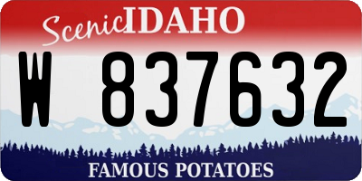 ID license plate W837632