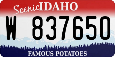 ID license plate W837650