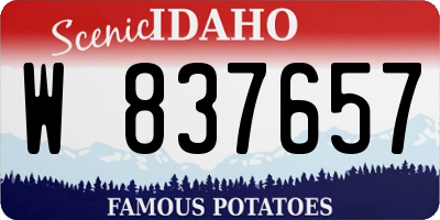 ID license plate W837657