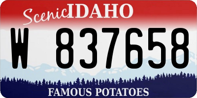 ID license plate W837658