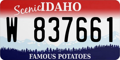 ID license plate W837661