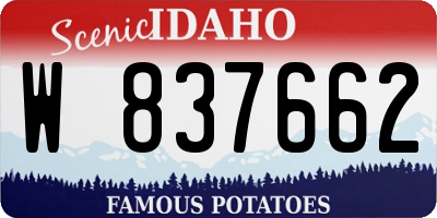 ID license plate W837662