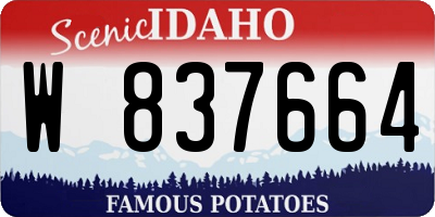 ID license plate W837664