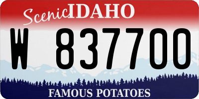 ID license plate W837700