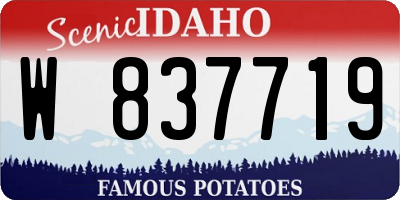 ID license plate W837719