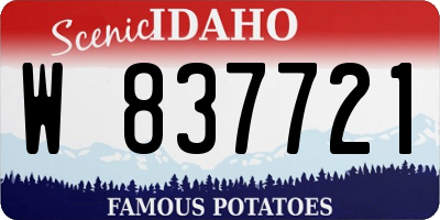 ID license plate W837721
