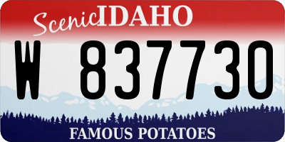 ID license plate W837730