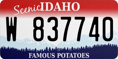 ID license plate W837740