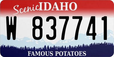 ID license plate W837741