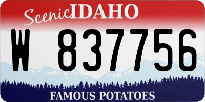 ID license plate W837756