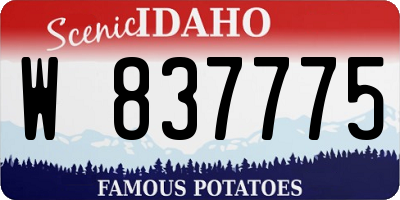 ID license plate W837775