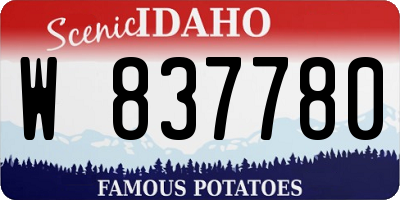 ID license plate W837780