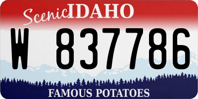 ID license plate W837786