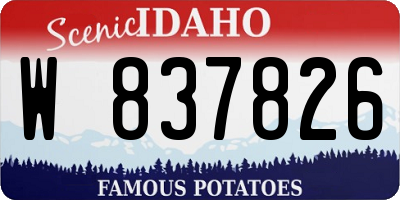 ID license plate W837826