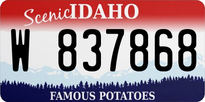 ID license plate W837868