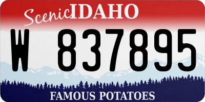 ID license plate W837895