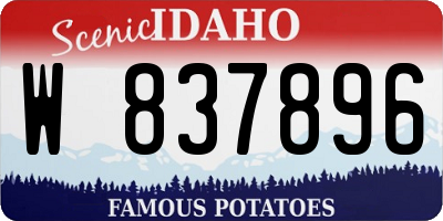 ID license plate W837896