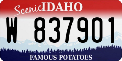 ID license plate W837901