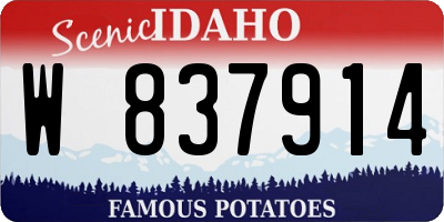 ID license plate W837914