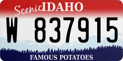 ID license plate W837915