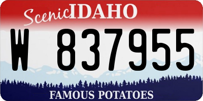 ID license plate W837955