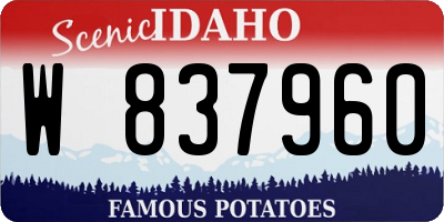 ID license plate W837960