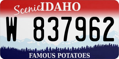ID license plate W837962