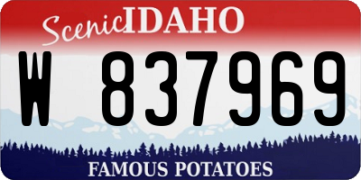 ID license plate W837969
