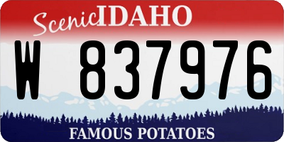 ID license plate W837976