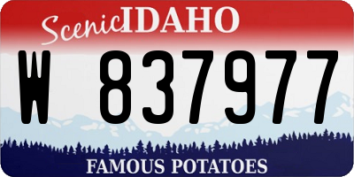 ID license plate W837977