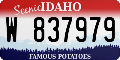 ID license plate W837979