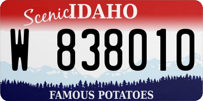 ID license plate W838010