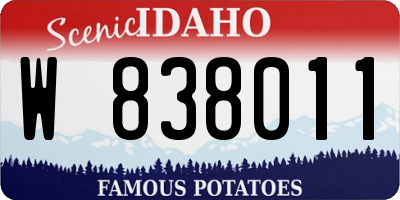 ID license plate W838011