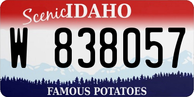 ID license plate W838057