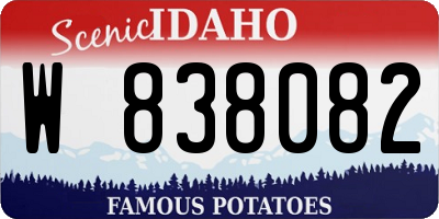 ID license plate W838082