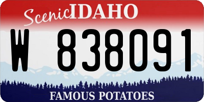 ID license plate W838091