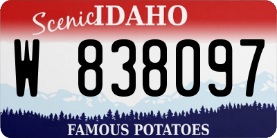 ID license plate W838097