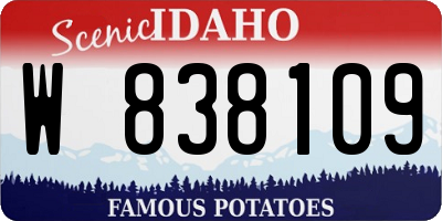 ID license plate W838109