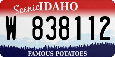 ID license plate W838112