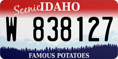 ID license plate W838127