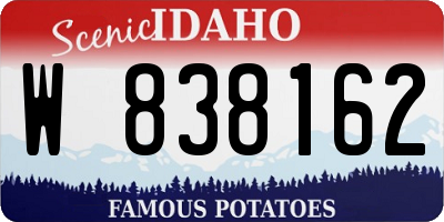 ID license plate W838162
