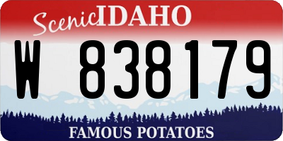 ID license plate W838179