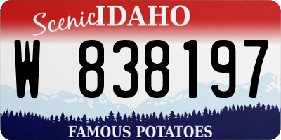 ID license plate W838197