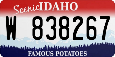 ID license plate W838267