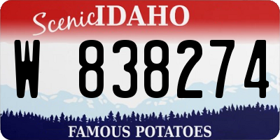 ID license plate W838274