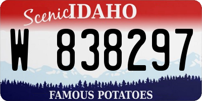 ID license plate W838297