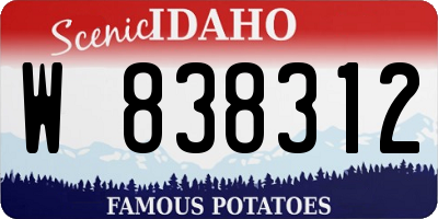 ID license plate W838312